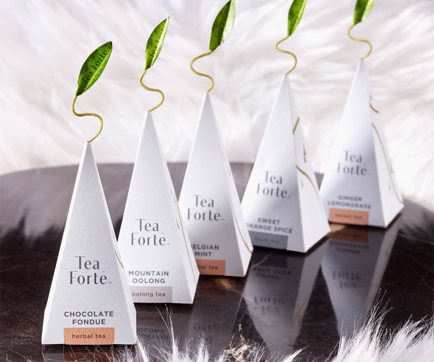 Winter Chalet tea collection pyramid tea infusers