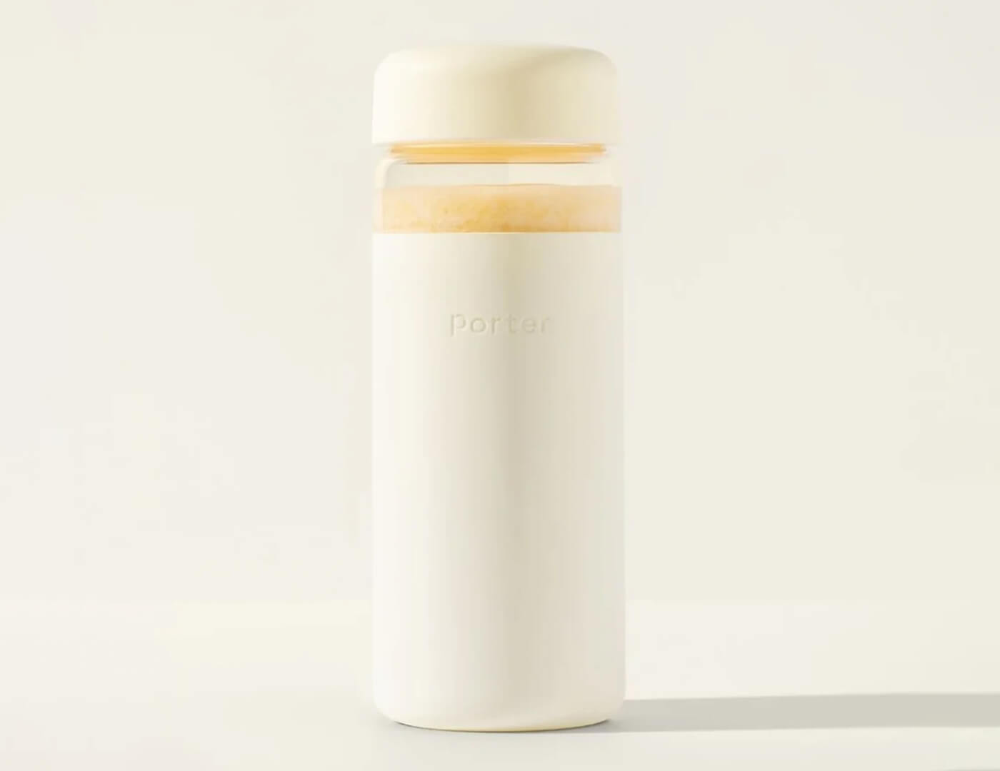 Porter Water Bottle Cream on cream background