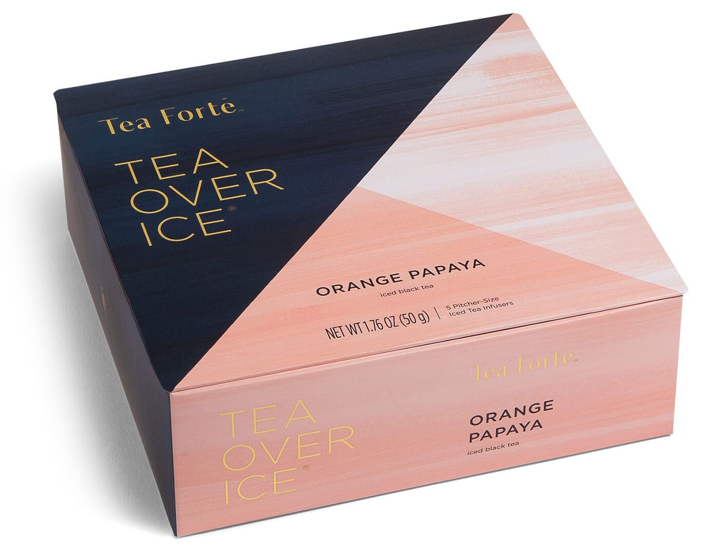 Closed box of Orange Papaya Tea Over Ice 5pk.