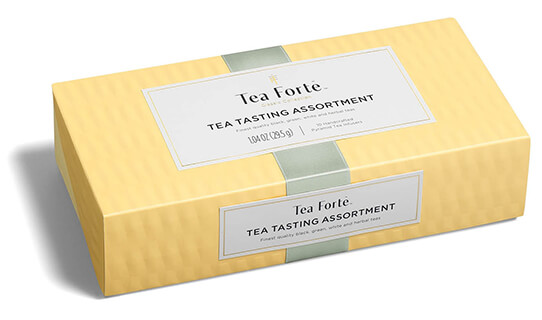 Tea Tasting Assortment Petite Box of 10 teas, lid closed