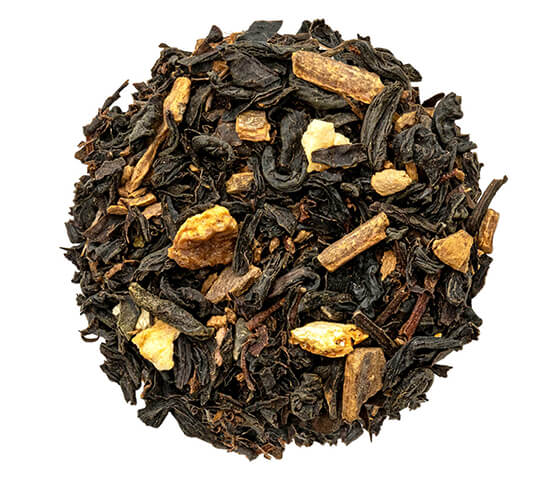 Winter tea pile, Sweet Orange Spice black tea