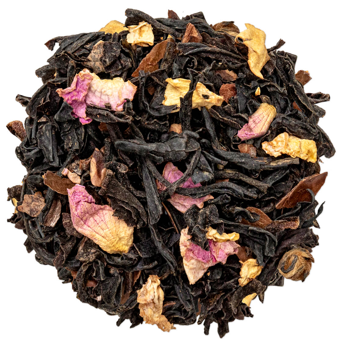 Chocolate Rose tea pile