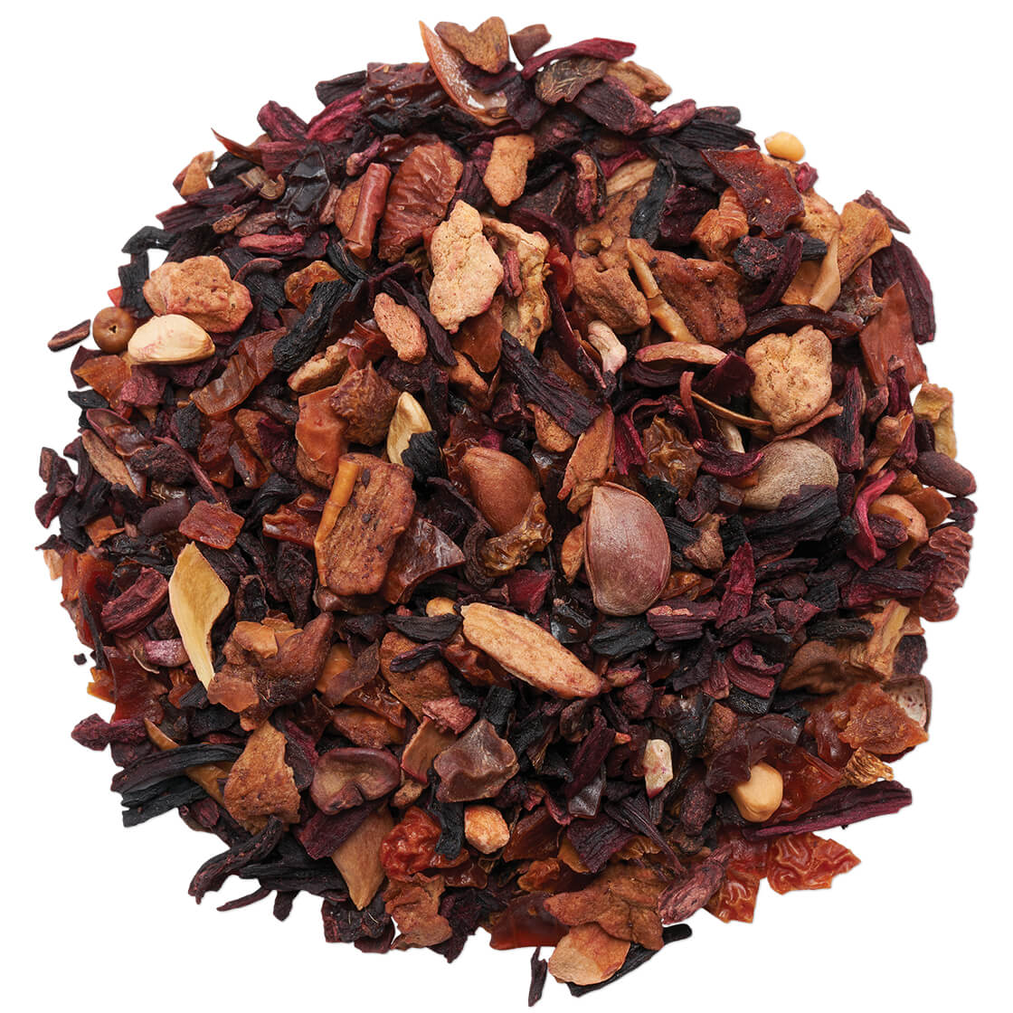 Pomegranate Vanilla Cold Brew herbal tea pile